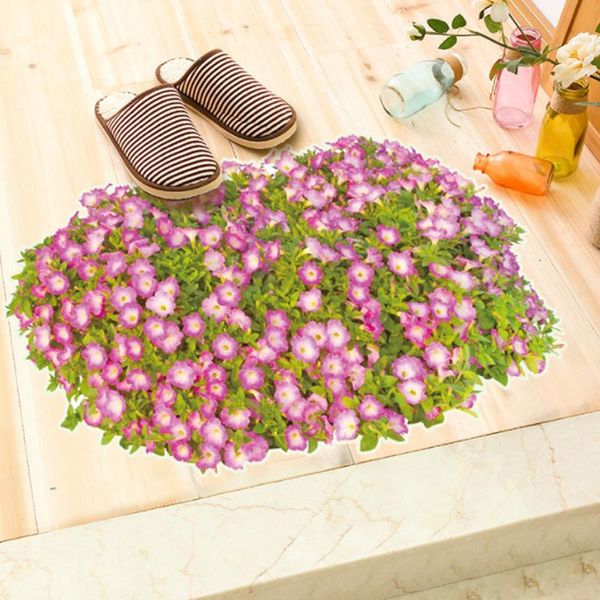 

wall stickers 3d flowers floor nature bathroom living room bedroom decals articles