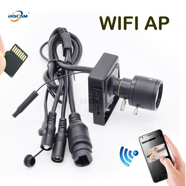

cameras hqcam 720p/960p/1080p audio mini wifi ip camera sd card slot ap wireless zoom lens rest & soft antenna camhi