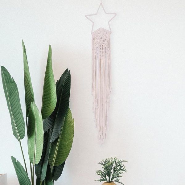 

decorative objects & figurines creative cotton thread iron ring dream catcher stars moon butterfly tapestry wall decoration for home living