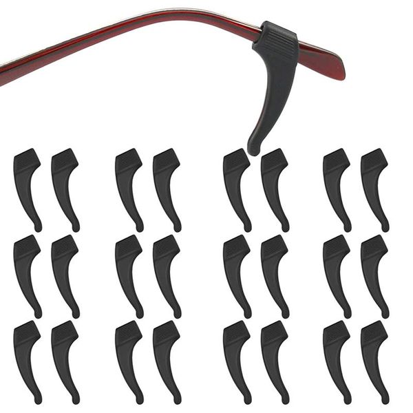 

sunglasses frames 12pairs silicone anti slip ear hooks for glasses holder casual stand accessories eyeglasses grip, Silver