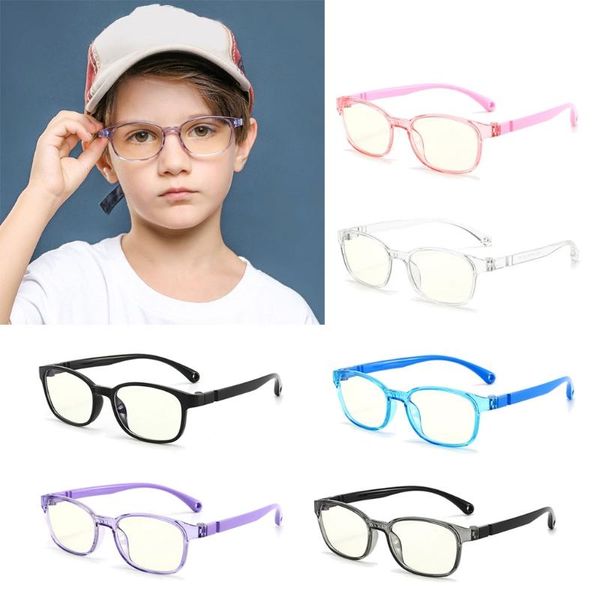 

sunglasses fashionable glasses kids blue light anti glare filter children eyeglasses girl boy optical frame blocking clear lenses, White;black