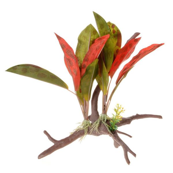 

aquarium artificial plastic plants red tree root water grass ornament fish tank decoration fake ornaments decorations