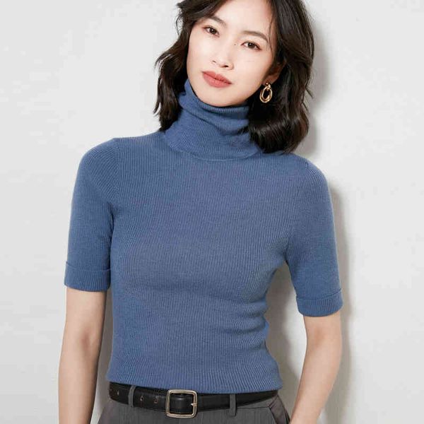 

women's sweaters szdyqh autumn women's sweater mesh with nervus pullovers short sleeve collar skinny jumper pull femme 5gda, White;black