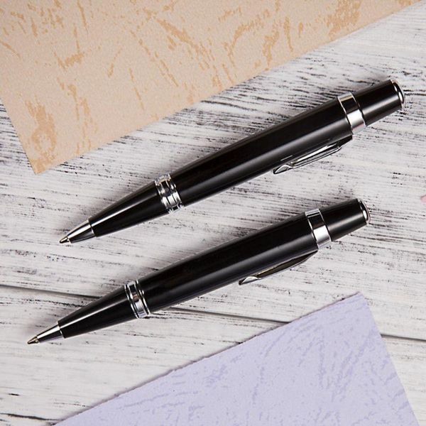 

luxury metal mini ballpoint pen signature business office supplies student stationery writing gift pens, Blue;orange