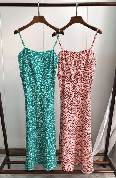 

casual dresses women dress floral silk camisole fishtail, Black;gray