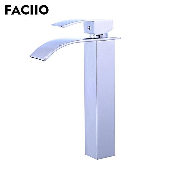 

bathroom sink faucets faciio water taps waterfall faucet chrome basin mixer tap cold and torneira yd-1029