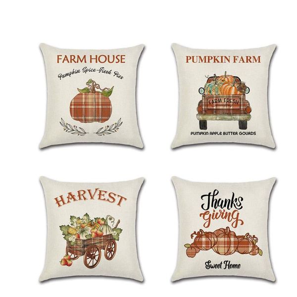 

cushion/decorative pillow thanksgiving day theme linen cushion cover decorative truck pumpkin case 45*45cm