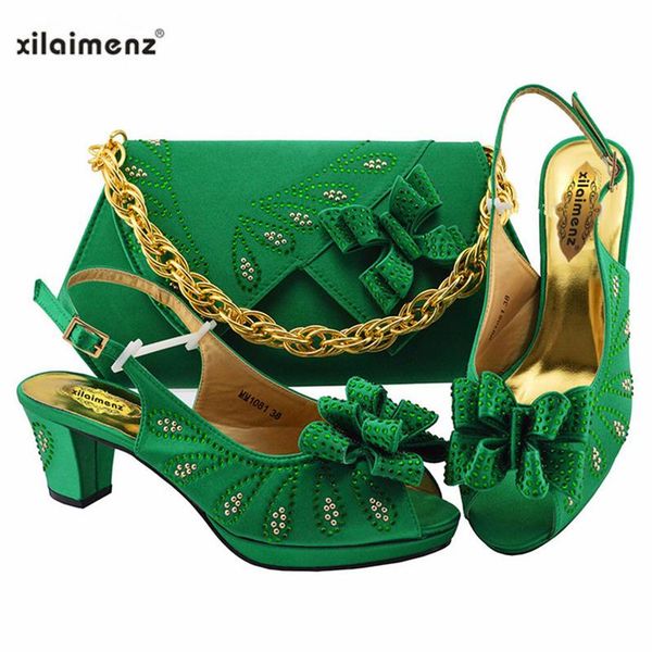 

low heels comfortable design 2021 arrival italian ladies shoes and bag to match party set dress, Black
