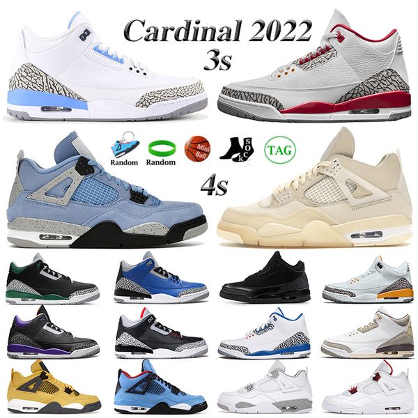 

basketball shoes men 3s cardinal 2022 cement red pine green unc tinker black cat cool grey unc 4s university blue white oreo mens trainers s