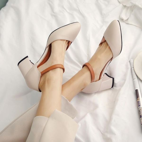 

dress shoes big size 9  11 12 high heels sandals women woman summer ladies tip-up colour with buckles and heavy, Black