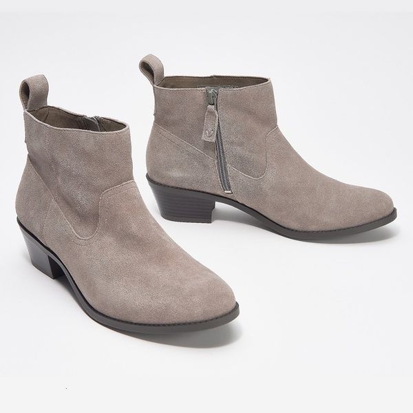 

dress shoes womens ankle boots winter warm mid heel round toe zip black platform fashion for woman plus size 41 42 43 8j0k