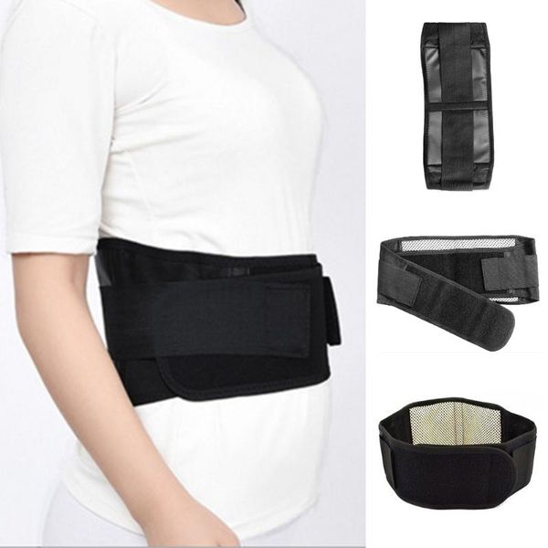 

fitness waist brace tourmaline self-heating magnetic therapy protection belt lumbar back support banded #20, Black;gray
