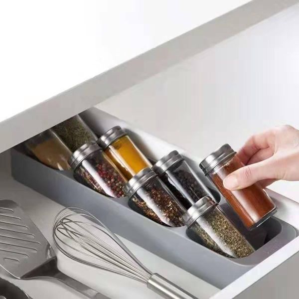 

storage drawers drawer organizer rack 8 grid spice kitchen sauce bottle holder cabinet for jar