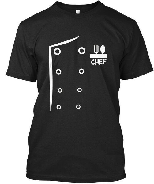

men's t-shirts chef uniform standard men t-shirt short casual cotton o-neck harajuku shirts, White;black