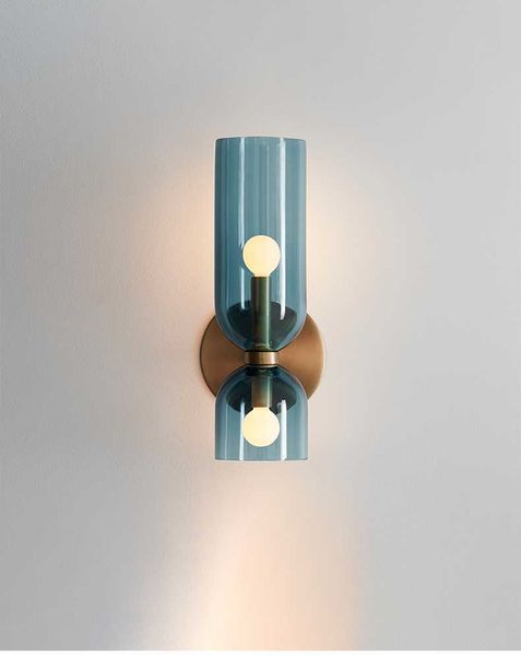 

modern simple glass wall lamp aisle bedroom bedside study