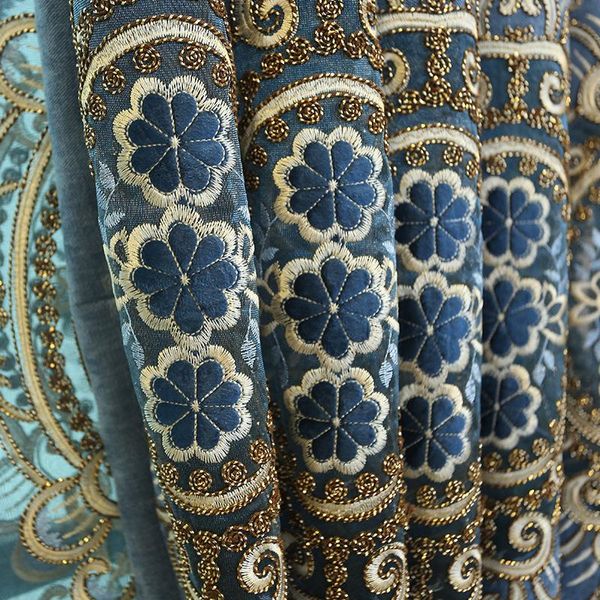 

curtain & drapes thicken chenille european luxury embroidery curtains windows elegant flowers shade for living room wp319-30