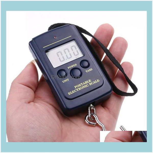 Aessories Sports Outdoorsdigital Handy Hanging Scales 40Kg 88Lb Portable Lage Suitcase Weighting Fishing Scale Tool Carp Fish Hook Lures T