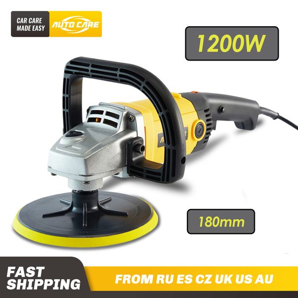 

rotatory car polisher 180mm disc orbital electric polishing machine m14 high power 6 variable speed paint care tool