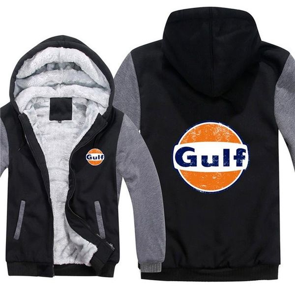 

men's hoodies & sweatshirts 2021 winter fashion gulf oil men wool liner jacket coat, Black