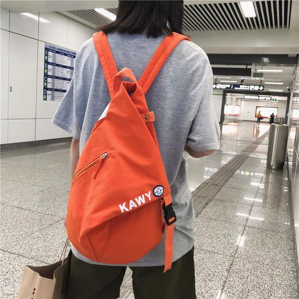 

backpack 2021 school bag korean style of college student irregular casual versatile waterproof fabric mochila feminina back pack