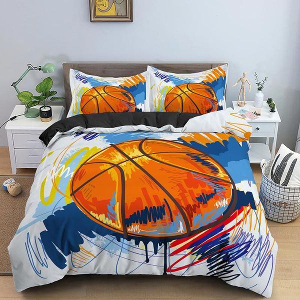 

cool sport basketball comforter bedding set baseball 3d print luxury  king single duvet cover home textile decor modern sets