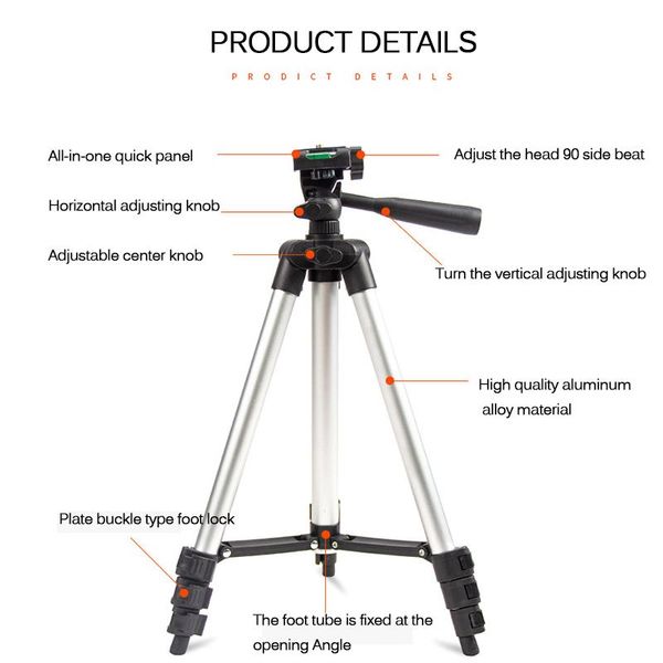 

light tripod stand holder camera phone dimmable ring for pography profissional makeup po lamp cell mounts & holders