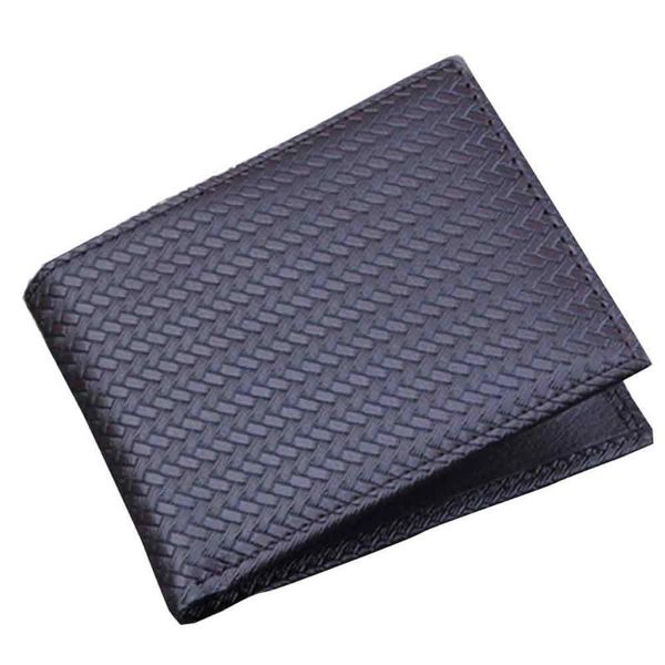 

men bifold business leather woven wallet id purse pockets wallets, Red;black