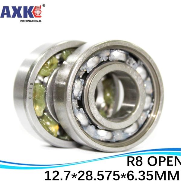 

bearings 10pcs abec-5 r8 open 1/2" x 1-1/8" 1/4" inch 12.7*28.575*6.35 mm mini deep groove ball bearing r8k