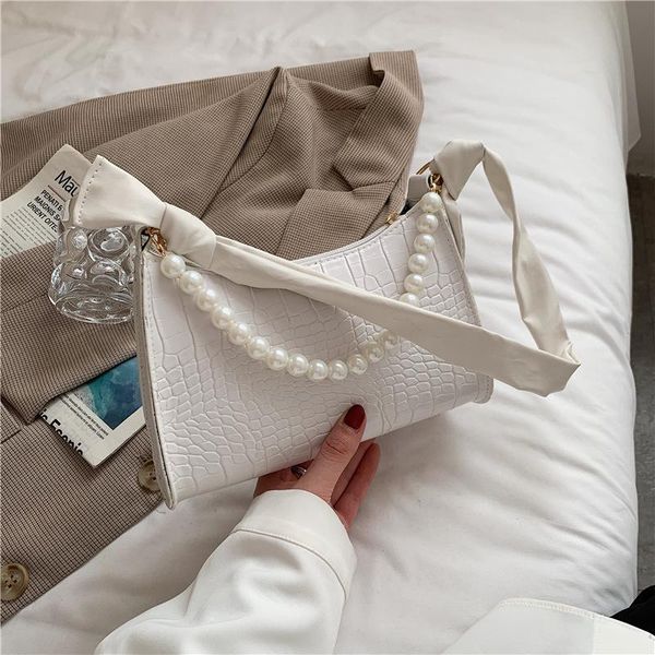 

evening bags women's are with crocodile underarm and pearl shoulder