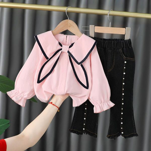 Комплекты одежды Детская девочка 2021 Корейский версию иностранного стиля 0-1-4 Весна и осенние модели
