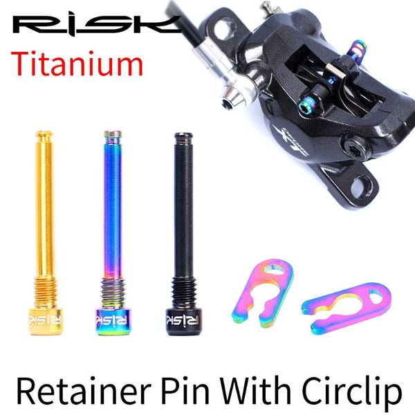 

bike brakes risk 2pcs /box road mountain bicycle m4 titanium retainer pin with /without circlip for threaded oil discs brake pad lining