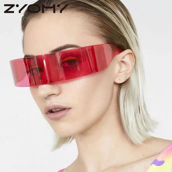 

sunglasses european style one-piece glasses dance accessories hair hoop one-in-one spectacles pc frame 3 colors unisex, White;black