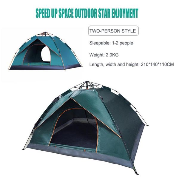 

double layer camping uptent waterproof lightweight large space 2 person easy setup tents for outdoor hiking climbing travel and shelters