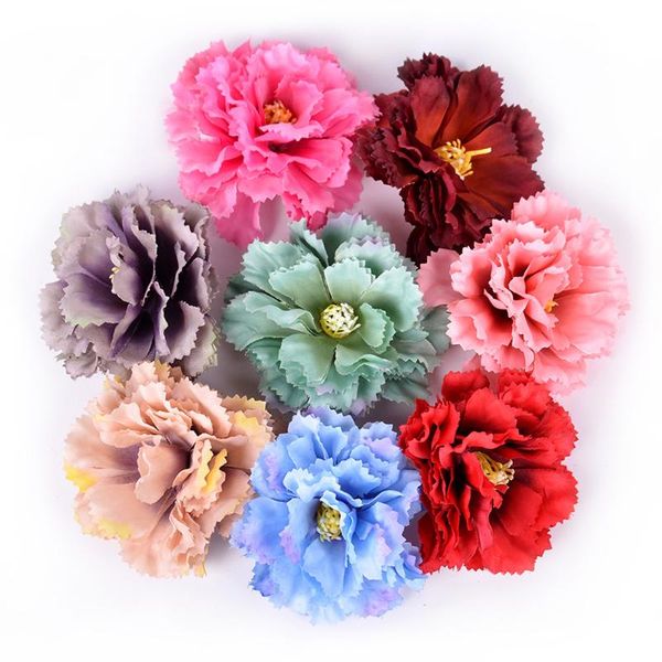 

decorative flowers & wreaths 10pcs/lot silk peony artificial head decoration diy wreath scrapbooking for home wedding party craft gift fake