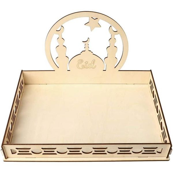 

rustic wooden artistic eid mubarak party serving tableware tray display wood decoration dishes & plates