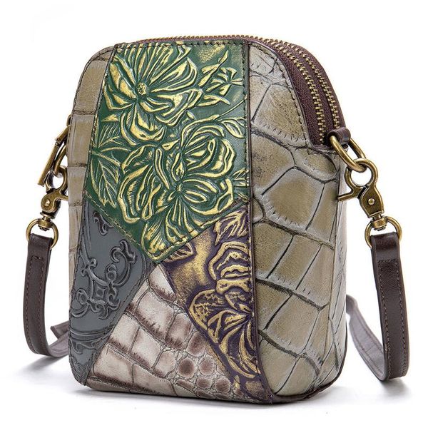 

evening bags genuine leather mini bag woman messenger mobile phone luxury handbags women designer shoulder ladies hand