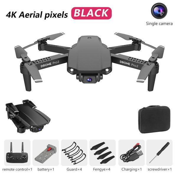 E99 Drones Pro2 PRO2 RC Folding Quadcopter Aeronaves Aeronaves Mini Única Câmera 4K HD UAV Controle Remoto