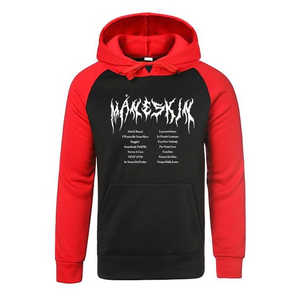 

men's hoodies & sweatshirts maneskin raglan hoodie long sleeve pullover women tracksuit harajuku streetwear fashion clothes oversized, Black