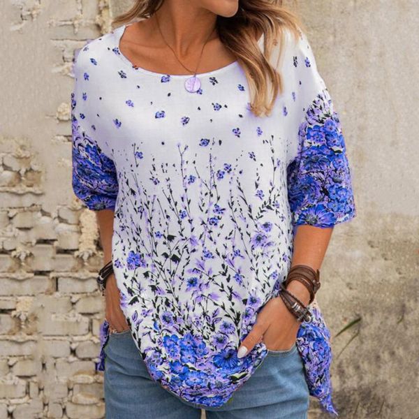 

women's t-shirt summer half sleeve round neck women tee shirt 2021 chiffon blouses vintage woman clothes outfits plus size, White