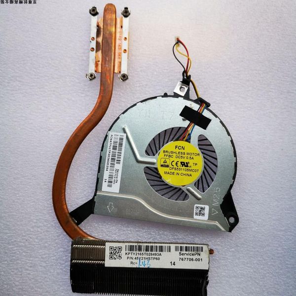 

cooler fan/heatsink used 767706-001 for pavilion 14-p 15-p 17-p 14-v 15-v 15-k 15-p091sa amd cpu radiator fans & coolings
