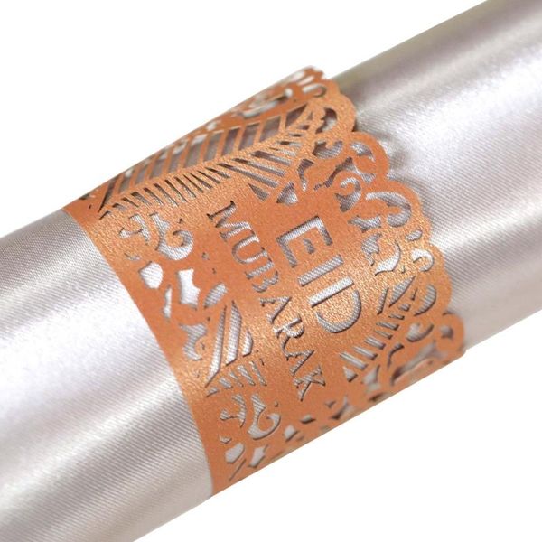 

napkin rings 100pcs eid mubarak holder hollow lace paper circle ramadan festival