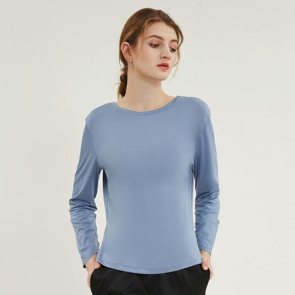 

willarde women long sleeve sport cross backless yoga workout shirts loose fit gym training crop outfit