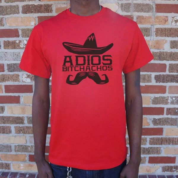 

adios bitchachos t-shirt | short sleeve graphic tee, White;black