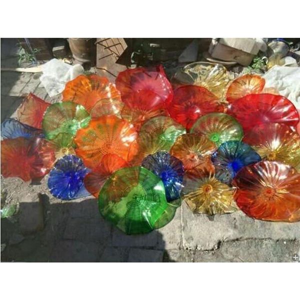 

wall lamps classic art dia 25 to 45 handcrafted murano glass plates for home living room flower plate sconce