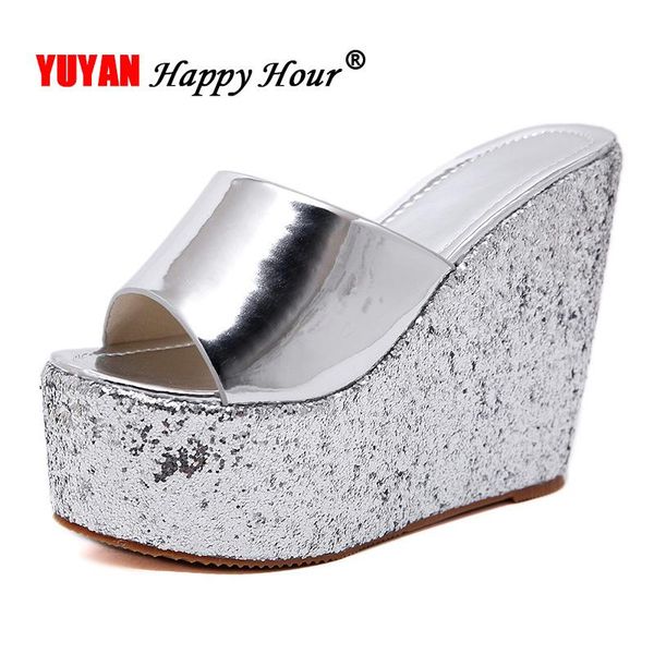 

summer wedge sandals women high heels platform elegant woman shoes casual soft ladies super wedges 13cm a1216, Black