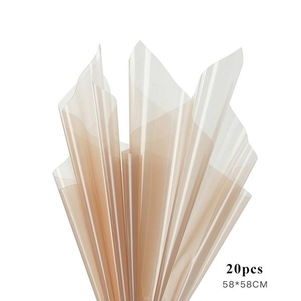 

gift wrap 20pcs 58*58cm plastic paper wrapping flower packing decor