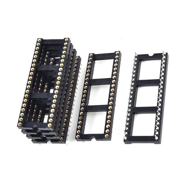 

smart power plugs 6x 2.54mm pitch 40 round pins double row dip ic socket adapter solder