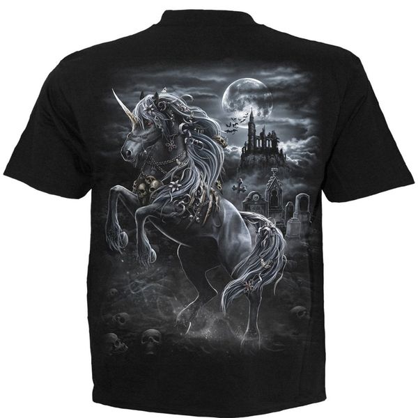 

evil war horse pattern men's 3d printed t-shirt visual impact party streetwear punk gothic round neck american muscle style short sleev, White;black