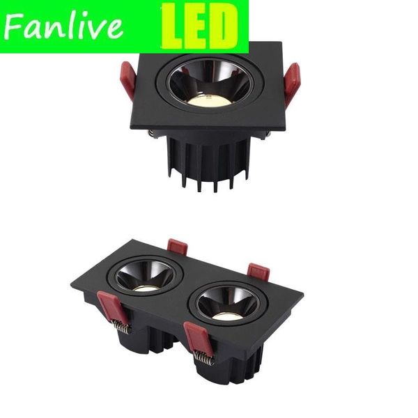 

downlights 10pcs dimmable recessed led cob downlight ac220v 12w 18w ceiling panel lights deep anti-glare cellular network design fo