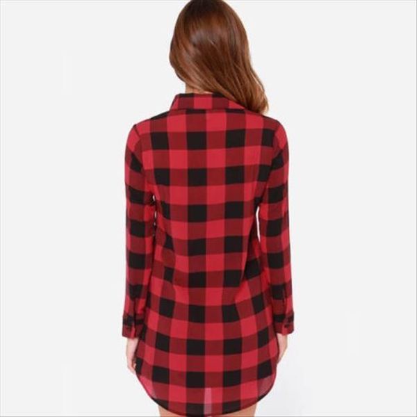 

uk stock long sleeve womens shirt plaid check oversized casual, White
